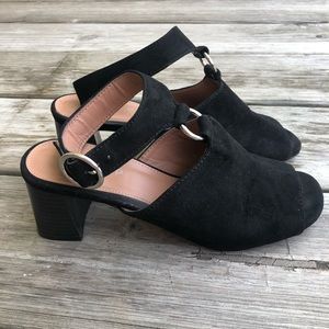 Top Shop Suede Platform Sandals